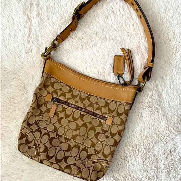 Coach Signature Logo Shoulder Bag - Picture 2 of 9